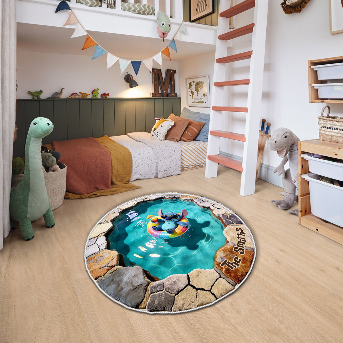Personalized Non-Slip Tufted Rug Custom Name Summer Vibes Non-Slip Tufted Rug GradoCreations