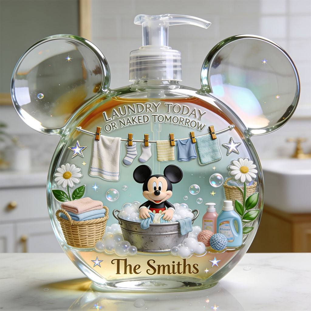 Personalized Mickey Mouse Pump Dispenser Custom Name for Laundry Pump Dispenser GradoCreations