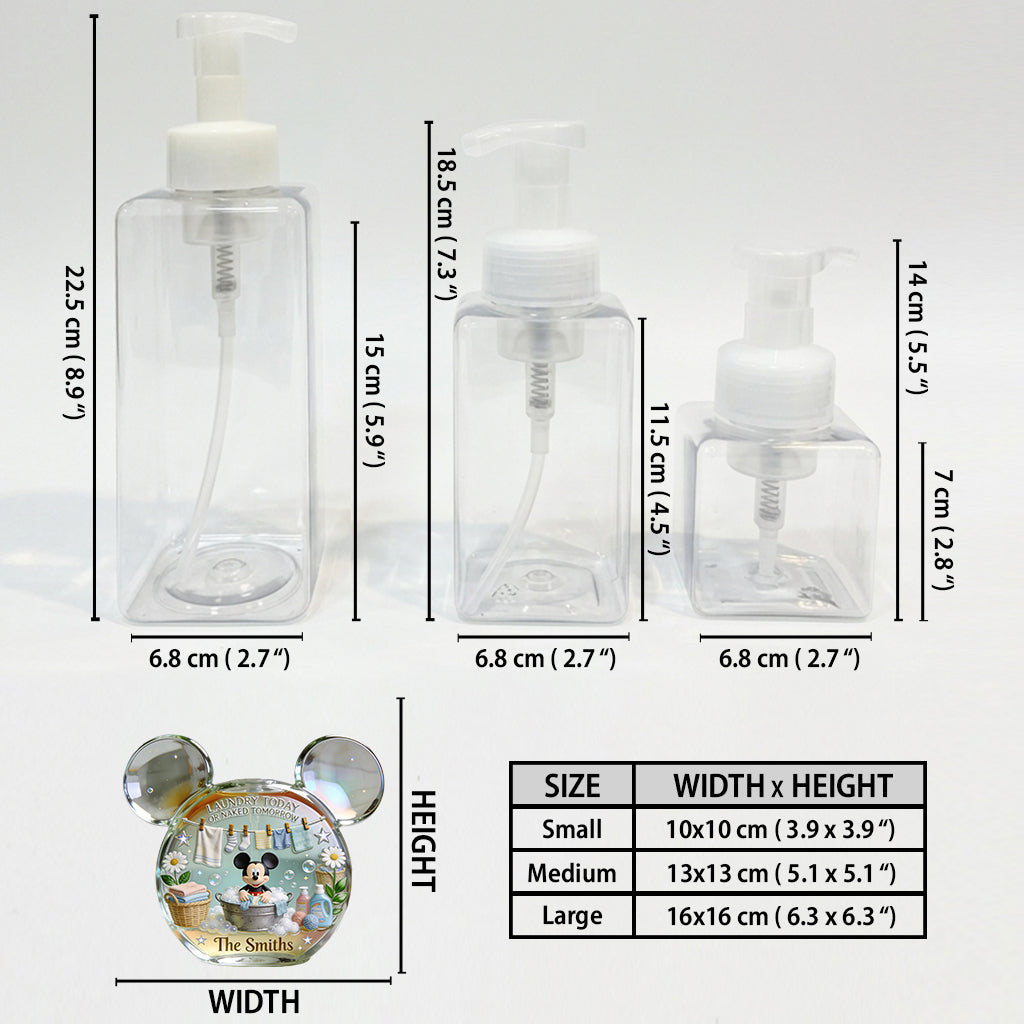 Personalized Mickey Mouse Pump Dispenser Custom Name for Laundry Pump Dispenser GradoCreations