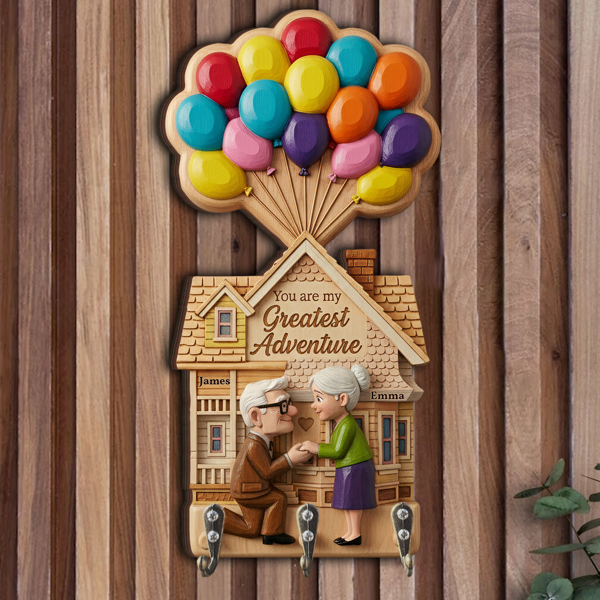 Personalized Custom Shaped Key Rack for Couples Home Decor Custom Shaped Key Rack GradoCreations