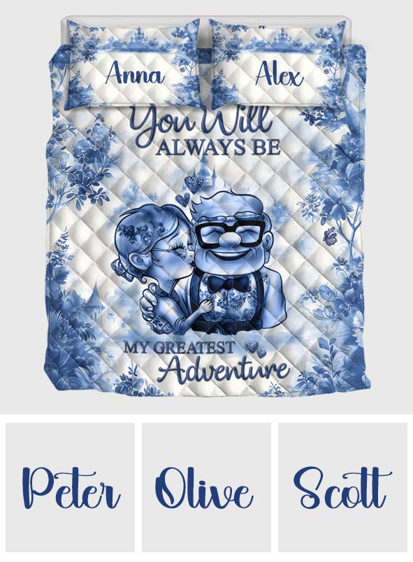 Personalized Mouse Quilt Set Custom Names Romantic Gift Quilt Set GradoCreations