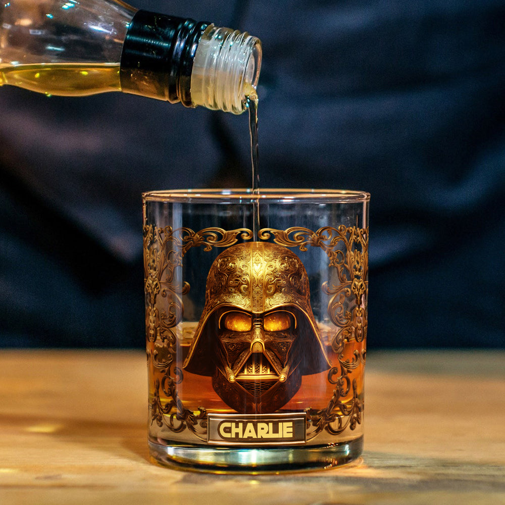 Personalized Star Wars Whiskey Glass Best Gift for Dad Whiskey Glass GradoCreations
