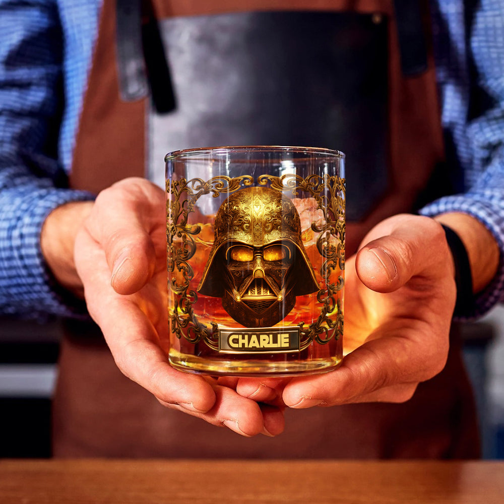 Personalized Star Wars Whiskey Glass Best Gift for Dad Whiskey Glass GradoCreations