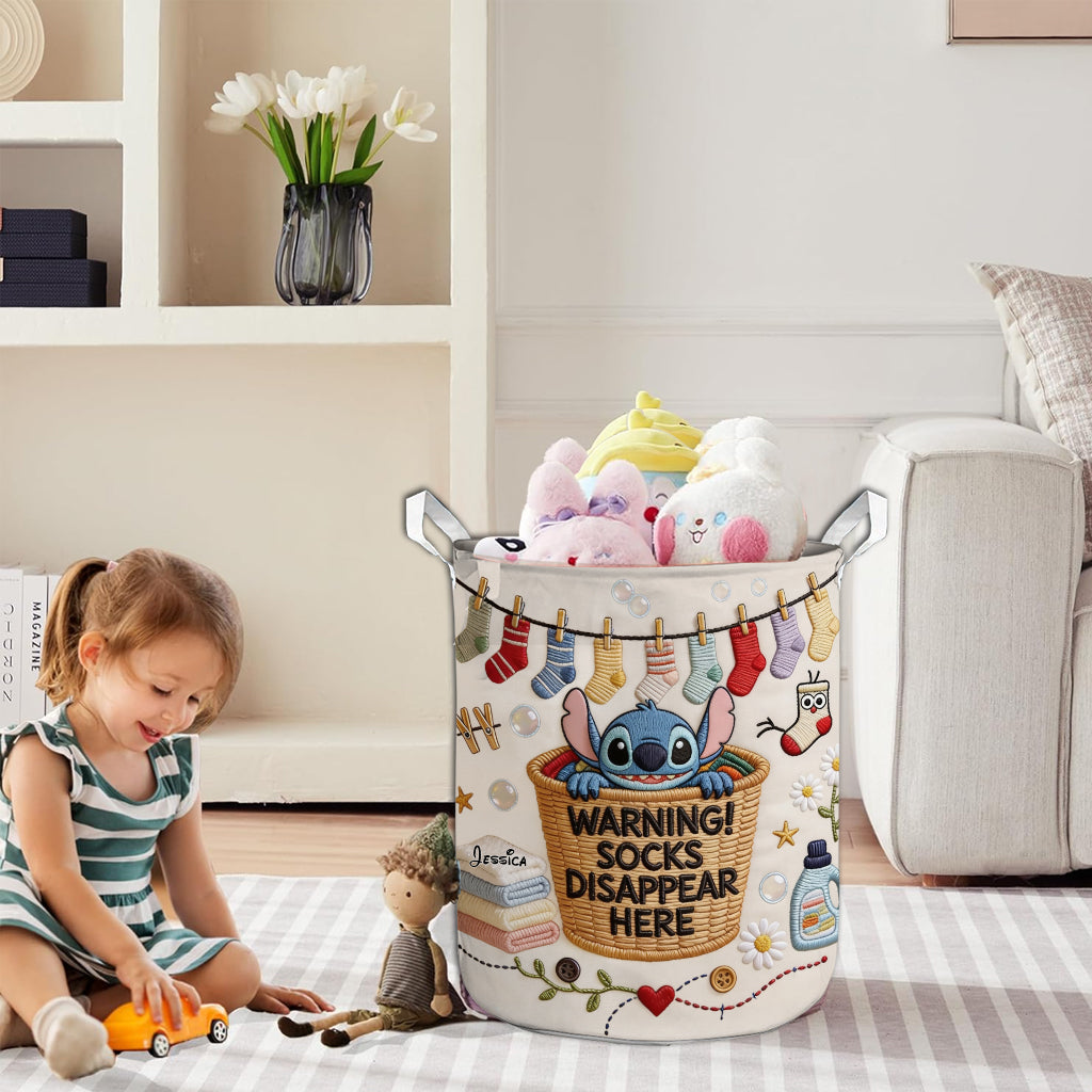 Personalized Ohana Laundry Basket Custom Name Storage Bag Laundry Basket GradoCreations