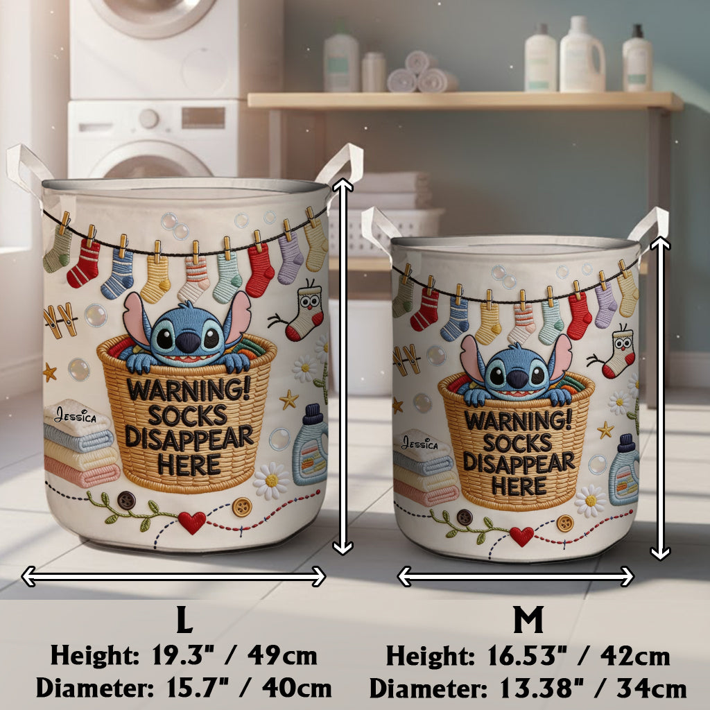 Personalized Ohana Laundry Basket Custom Name Storage Bag Laundry Basket GradoCreations