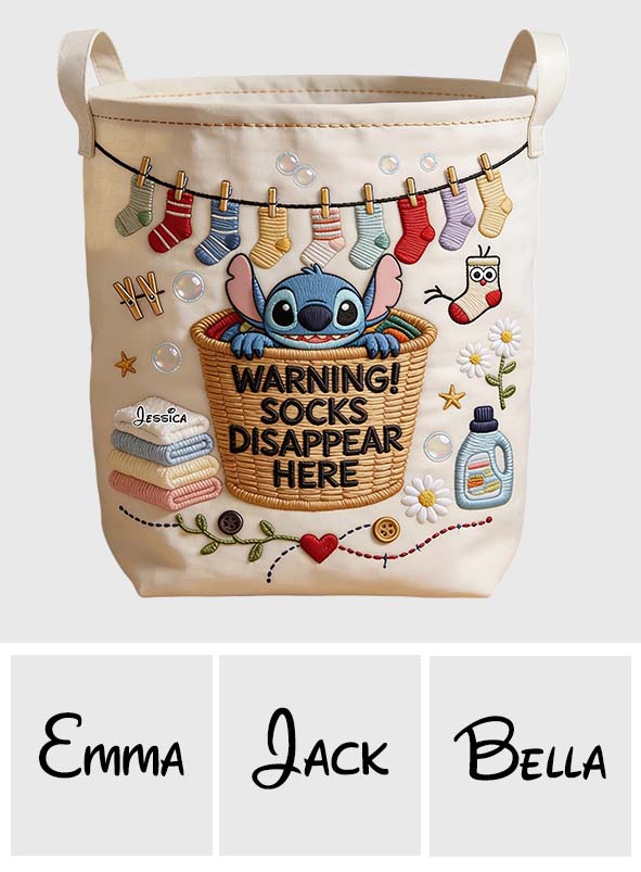 Personalized Ohana Laundry Basket Custom Name Storage Bag Laundry Basket GradoCreations