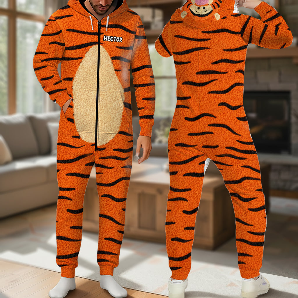 Personalized Hooded Jumpsuit for Kids & Adults - Cozy Family Pajamas Hooded Jumpsuit GradoCreations