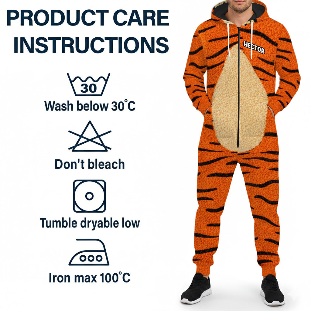 Personalized Hooded Jumpsuit for Kids & Adults - Cozy Family Pajamas Hooded Jumpsuit GradoCreations