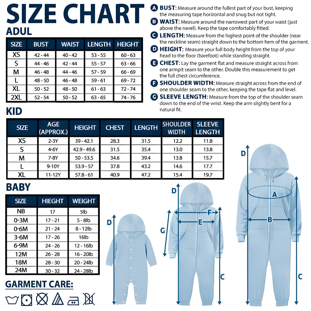 Personalized Hooded Jumpsuit for Kids & Adults - Cozy Family Pajamas Hooded Jumpsuit GradoCreations