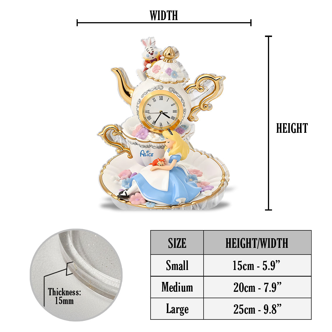 Personalized Acrylic Desk Clock Plaque Custom Name Gift Desk Clock Plaque GradoCreations