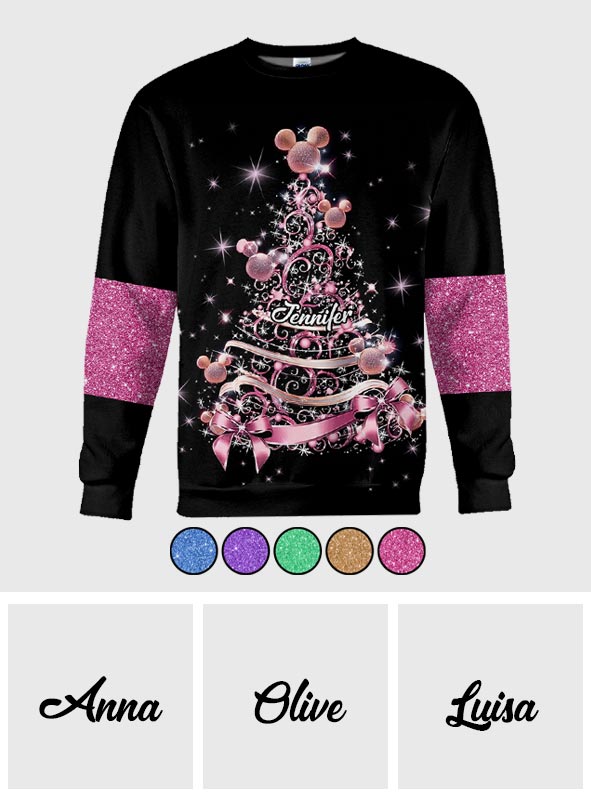 Personalized Christmas Tree All Over Shirt Custom Name Gift All Over Shirt GradoCreations