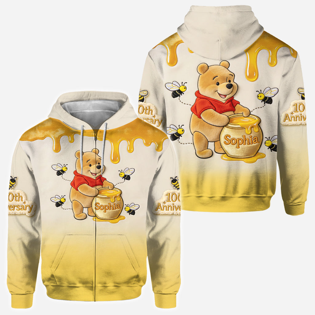 Personalized Honey Bear Hoodie 100th Anniversary Gift Hoodie & Leggings GradoCreations