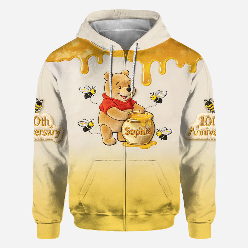 Personalized Honey Bear Hoodie 100th Anniversary Gift Hoodie & Leggings GradoCreations