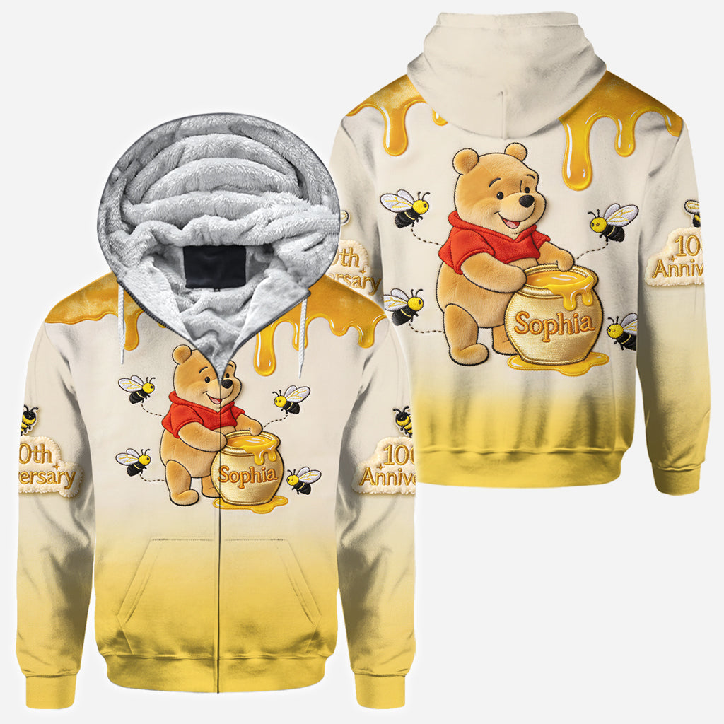 Personalized Honey Bear Hoodie 100th Anniversary Gift Hoodie & Leggings GradoCreations