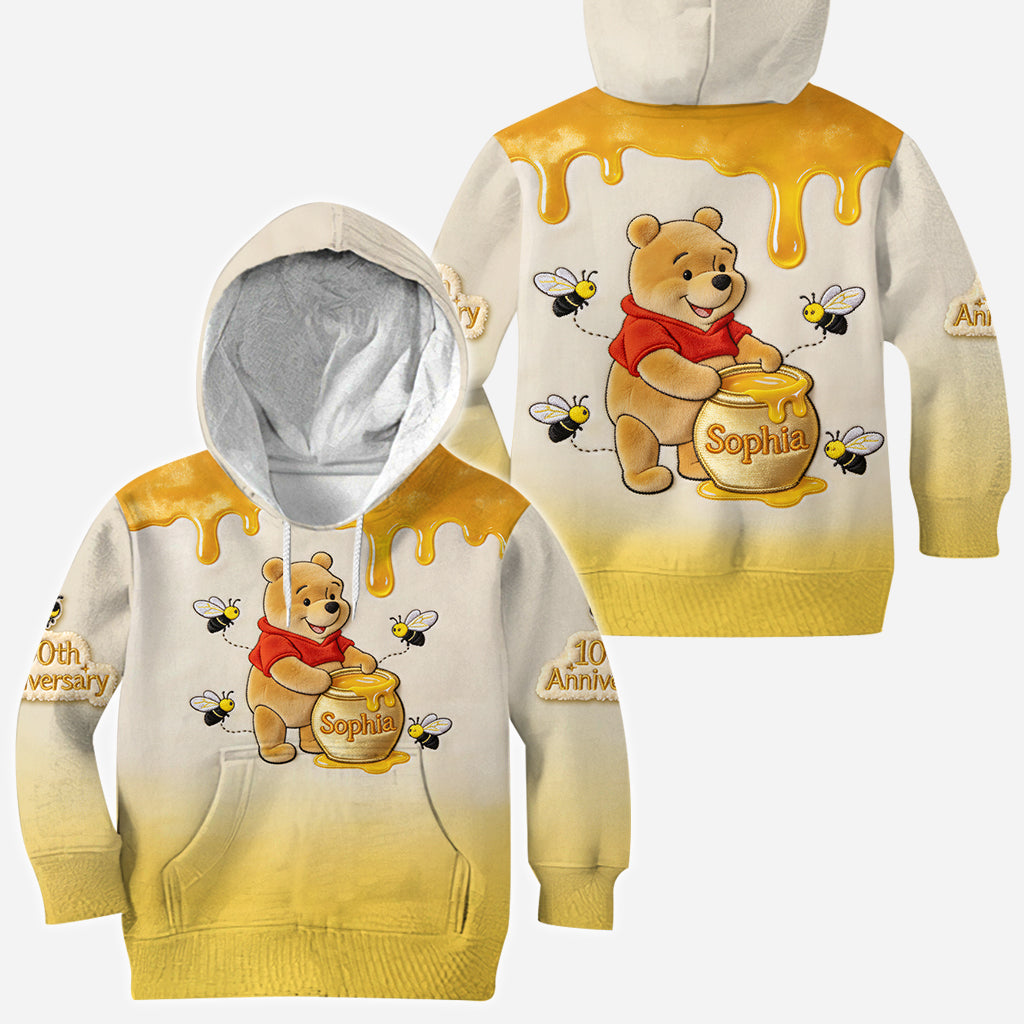 Personalized Honey Bear Hoodie 100th Anniversary Gift Hoodie & Leggings GradoCreations