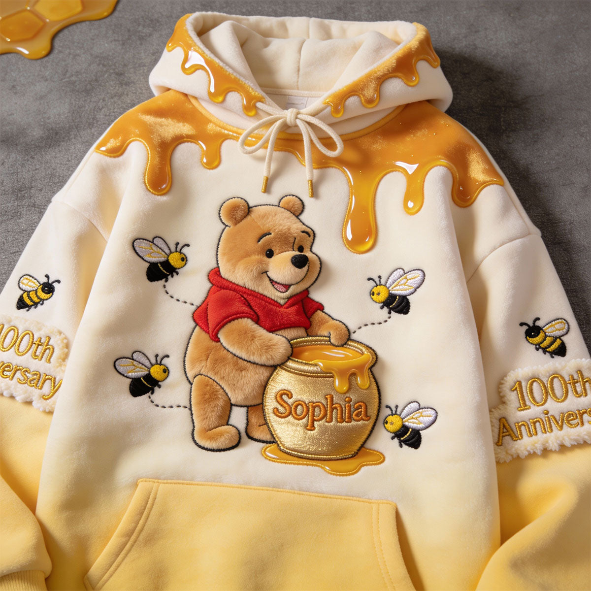 Personalized Honey Bear Hoodie 100th Anniversary Gift Hoodie & Leggings GradoCreations