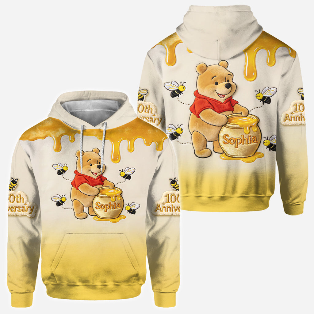 Personalized Honey Bear Hoodie 100th Anniversary Gift Hoodie & Leggings GradoCreations