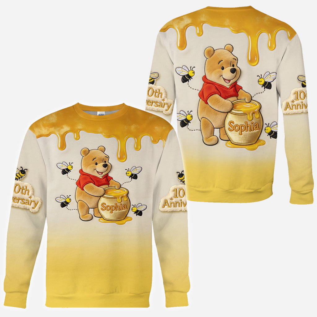 Personalized Honey Bear Hoodie 100th Anniversary Gift Hoodie & Leggings GradoCreations