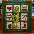 Personalized Funny Green Grinch Christmas Blanket Gift Blanket GradoCreations