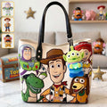 Personalized Toy Story Leather Bag with Plush Charm for Kids Leather Bag With Plush Charm GradoCreations