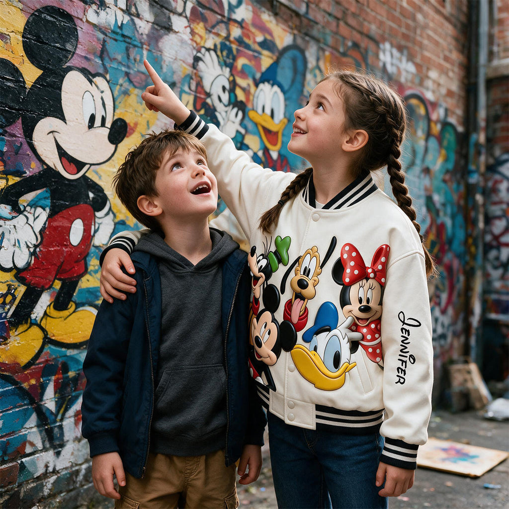 Personalized Disney Mouse Varsity Jacket Custom Name Gift Varsity Jacket GradoCreations