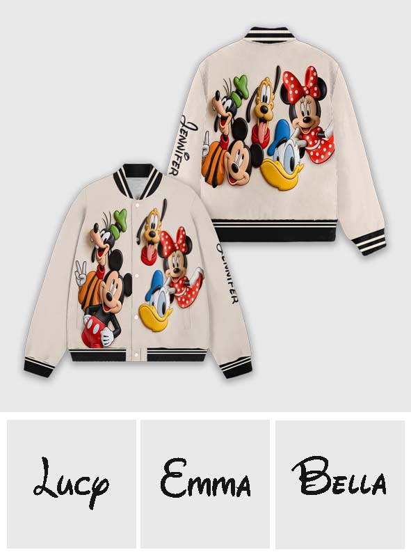 Personalized Disney Mouse Varsity Jacket Custom Name Gift Varsity Jacket GradoCreations