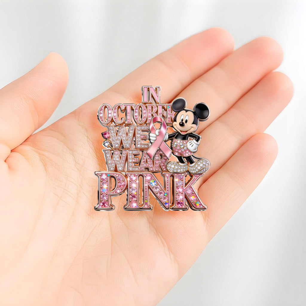 Personalized Breast Cancer Awareness Enamel Pin Pink Ribbon Gift 3D Embossed Enamel Pin GradoCreations