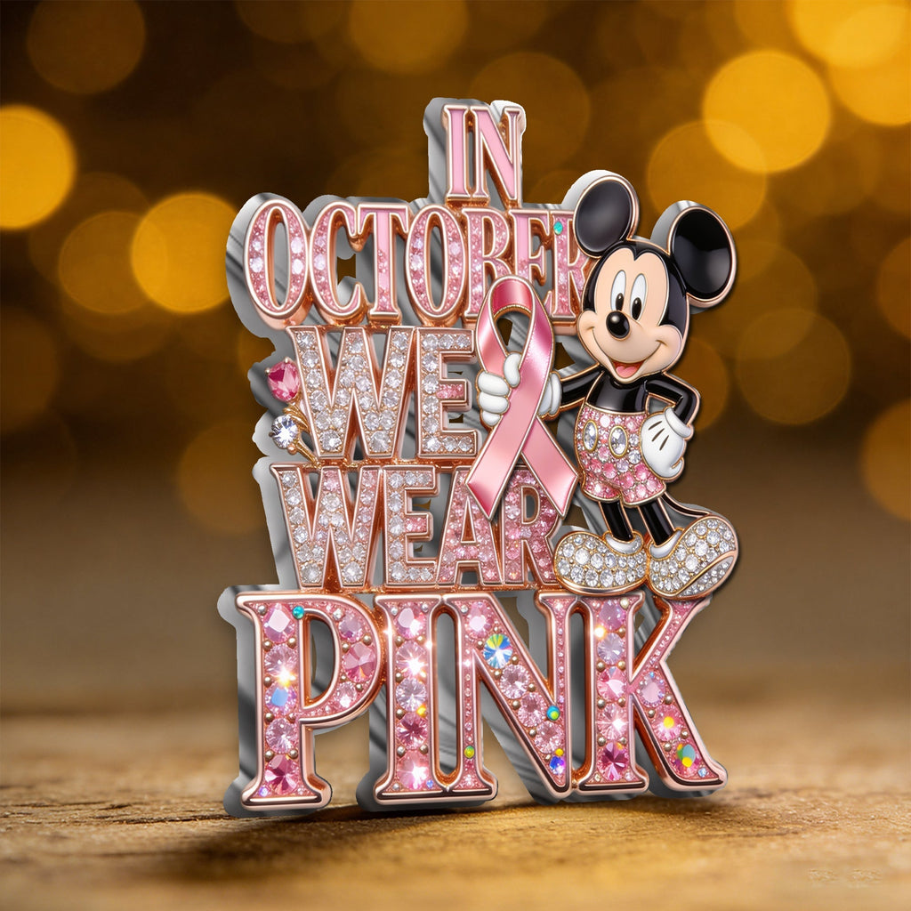 Personalized Breast Cancer Awareness Enamel Pin Pink Ribbon Gift 3D Embossed Enamel Pin GradoCreations