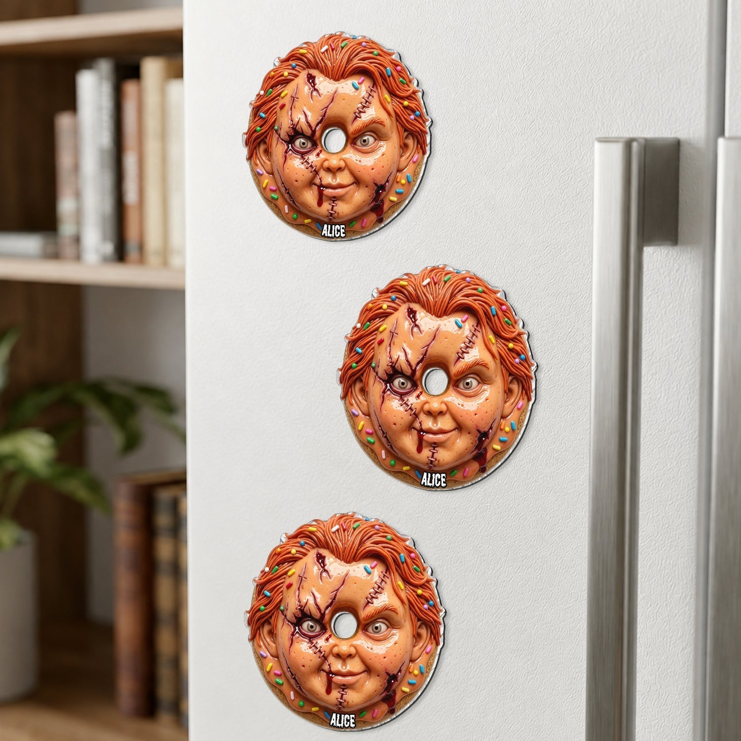 Personalized Funny Horror Food Acrylic Fridge Magnet Gift for Family Fridge Magnet GradoCreations