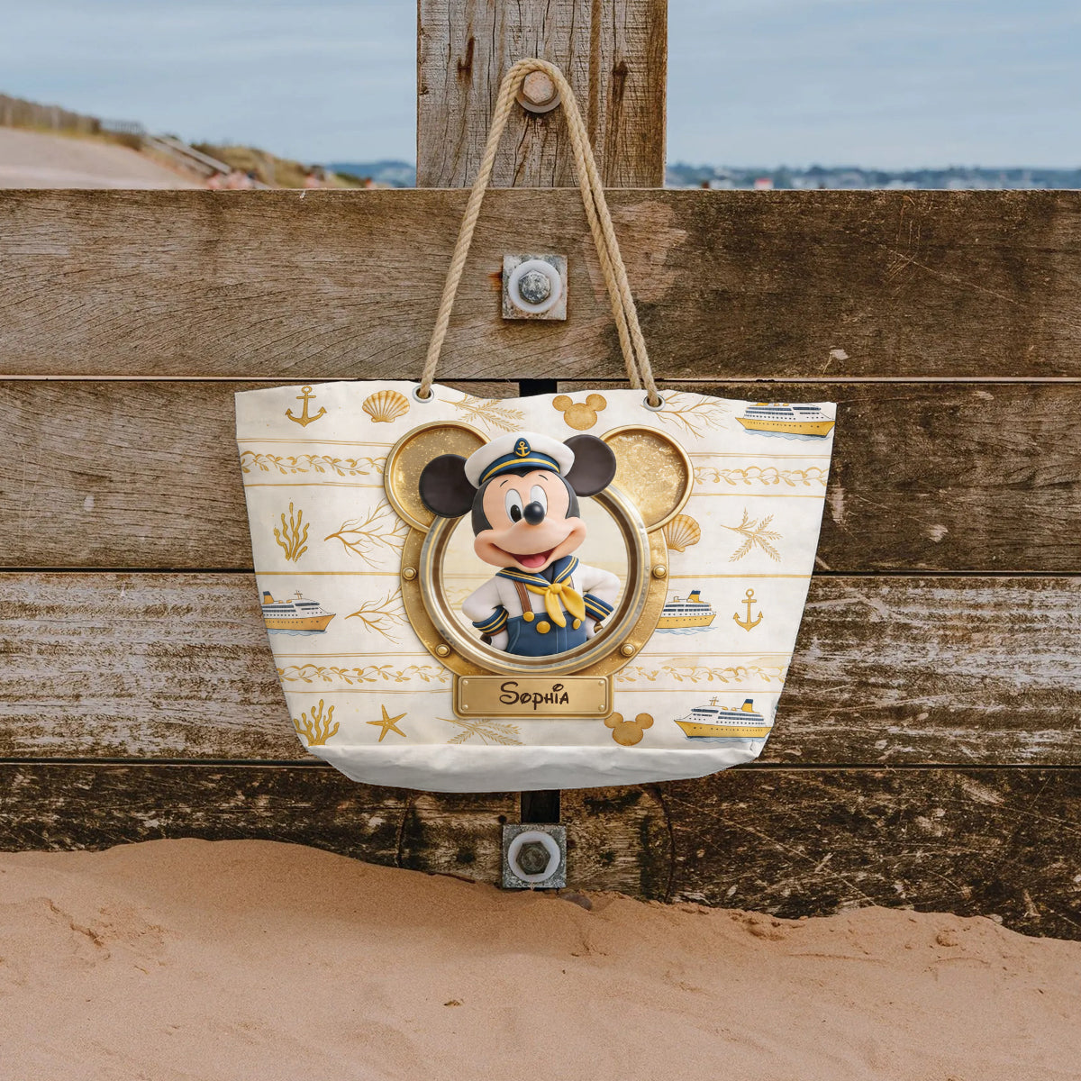 Personalized Disney Beach Bag with Custom Name for Kids Beach Bag GradoCreations