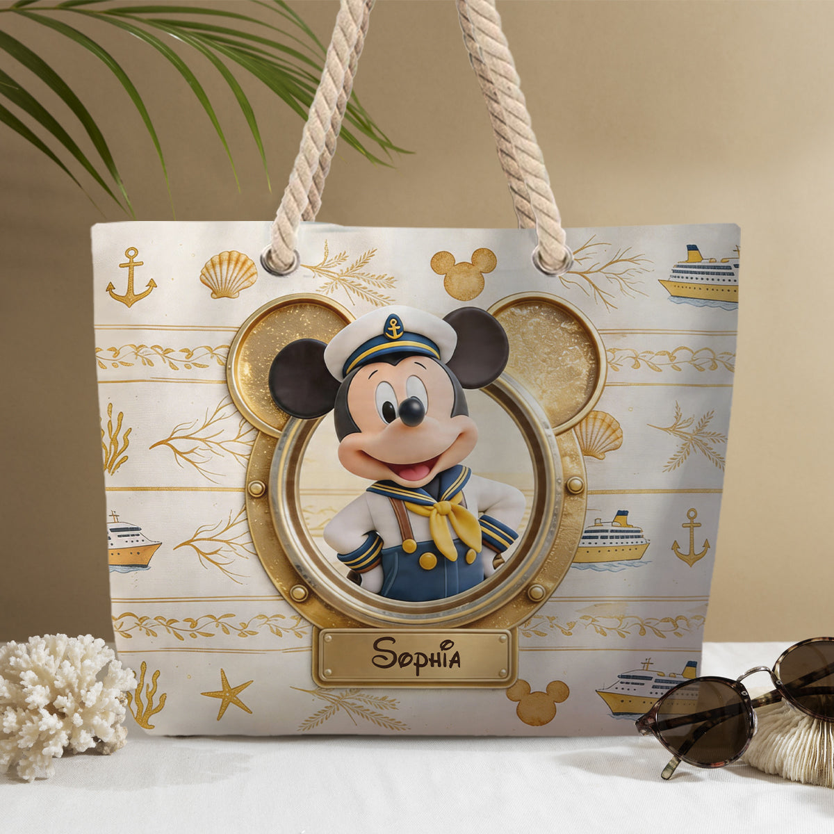 Personalized Disney Beach Bag with Custom Name for Kids Beach Bag GradoCreations