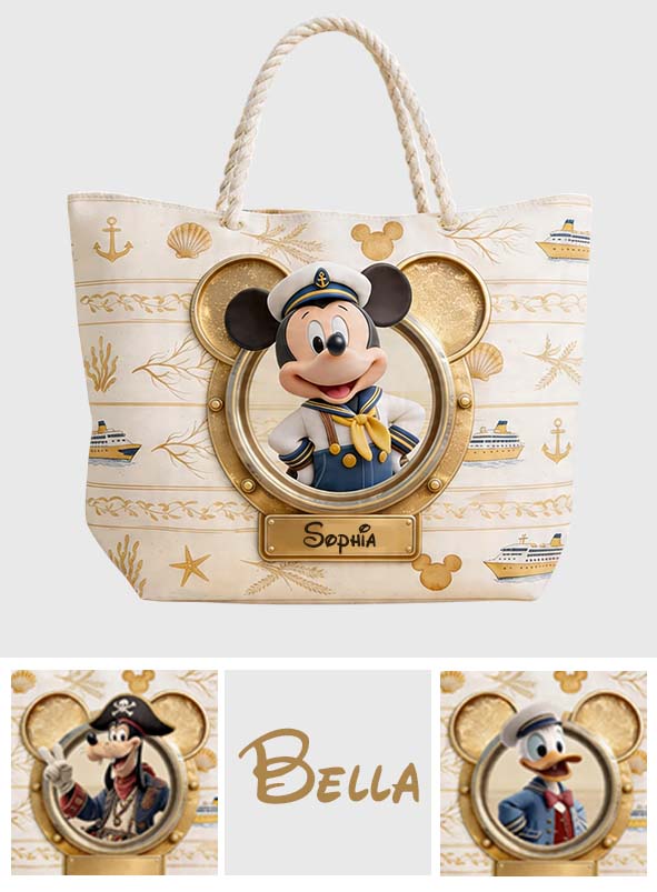 Personalized Disney Beach Bag with Custom Name for Kids Beach Bag GradoCreations