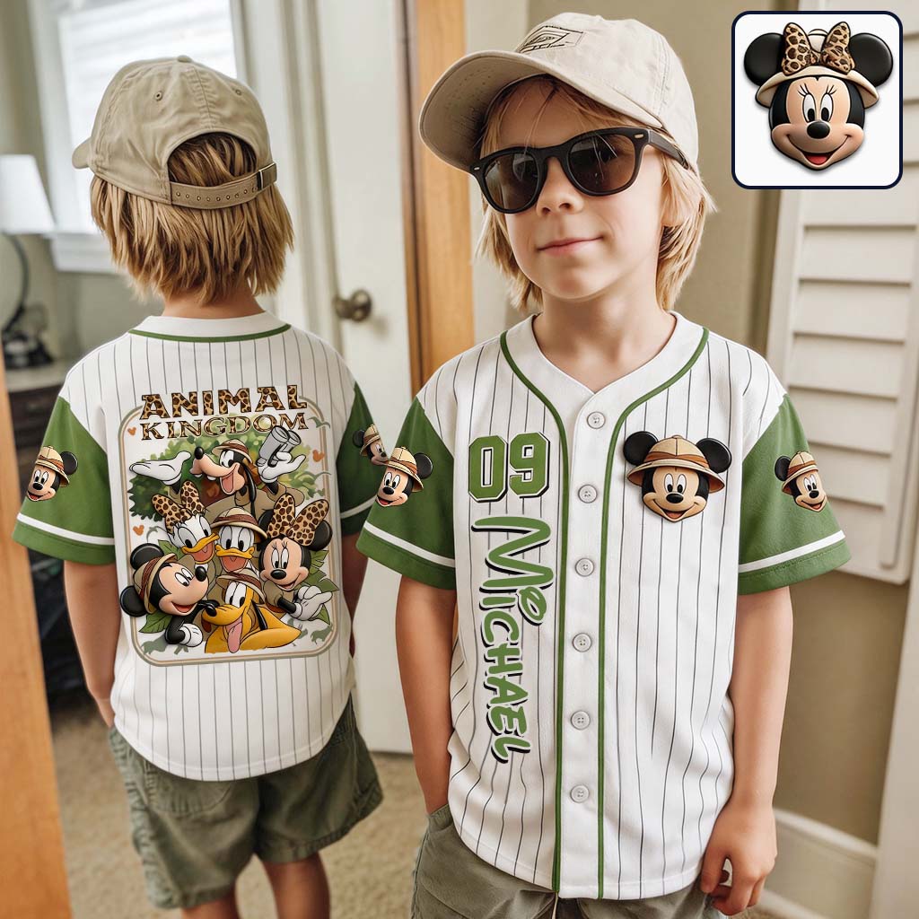 Personalized Animal Kingdom Baseball Jersey Custom Name Gift for Kids Baseball Jersey GradoCreations