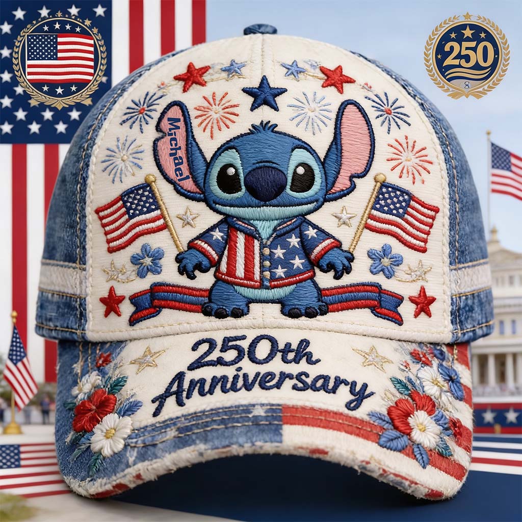 Personalized 250th Anniversary Classic Cap with Stitch Design Classic Cap GradoCreations