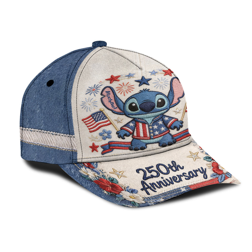 Personalized 250th Anniversary Classic Cap with Stitch Design Classic Cap GradoCreations