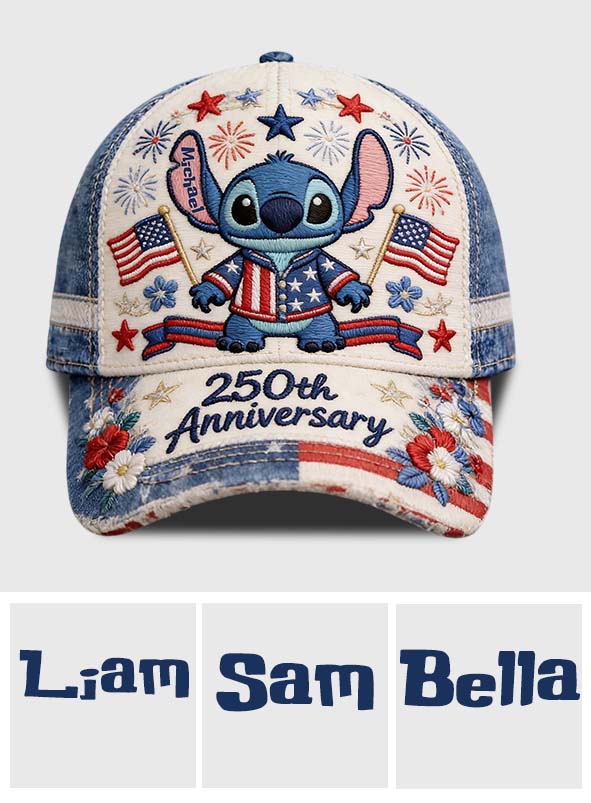 Personalized 250th Anniversary Classic Cap with Stitch Design Classic Cap GradoCreations
