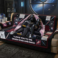 Personalized Quilted Sofa Cover Star Wars The Force Gift for Couples Quilted Sofa/Couch Cover GradoCreations