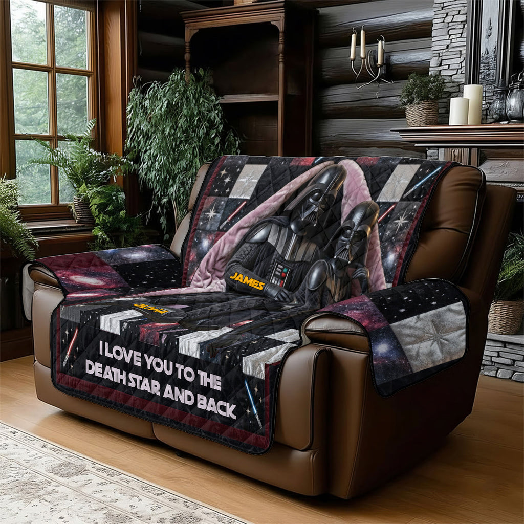Personalized Quilted Sofa Cover Star Wars The Force Gift for Couples Quilted Sofa/Couch Cover GradoCreations