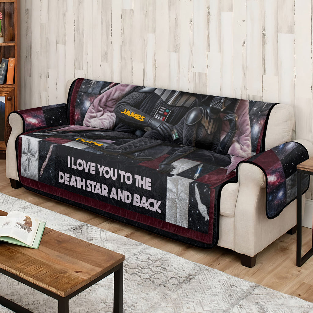Personalized Quilted Sofa Cover Star Wars The Force Gift for Couples Quilted Sofa/Couch Cover GradoCreations