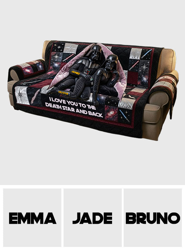 Personalized Quilted Sofa Cover Star Wars The Force Gift for Couples Quilted Sofa/Couch Cover GradoCreations