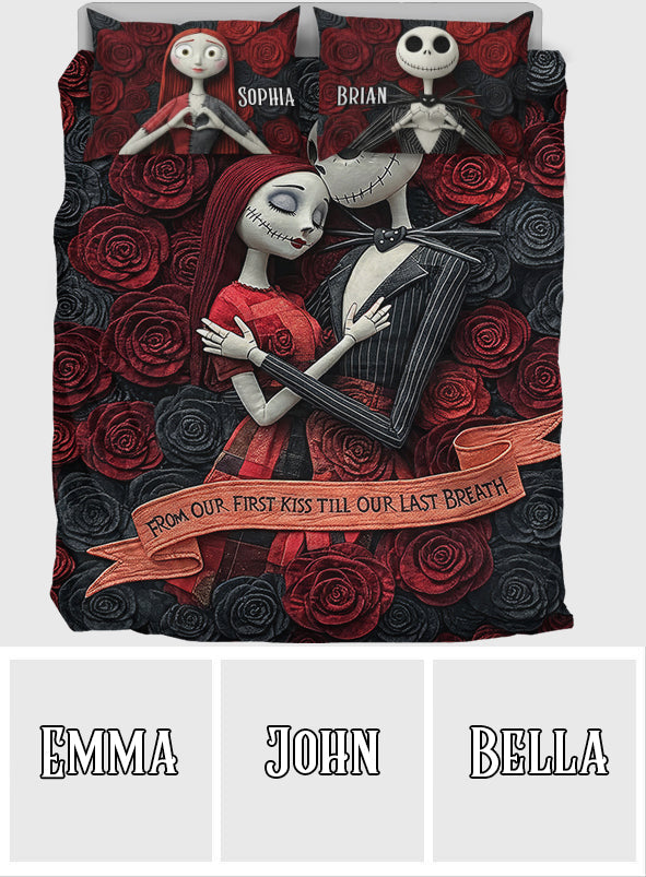 Personalized Nightmare Quilt Set with Custom Names | Gift for Couples Quilt Set GradoCreations