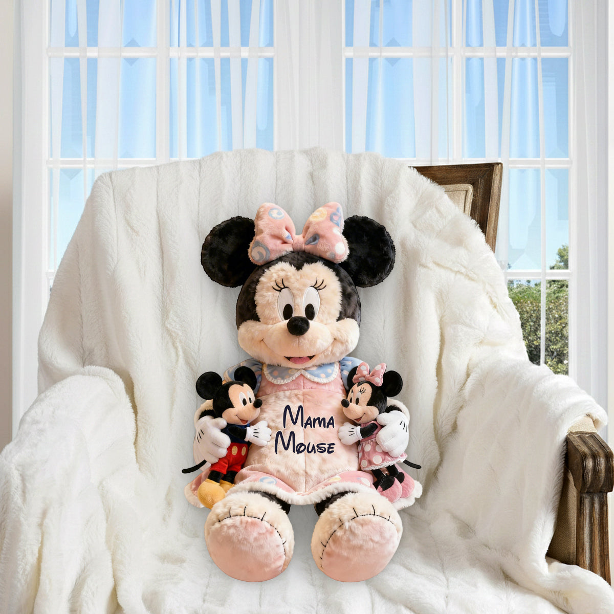 Personalized Premium Faux Fur Mouse Pillow Custom Name Gift Premium Faux Fur Pillow GradoCreations