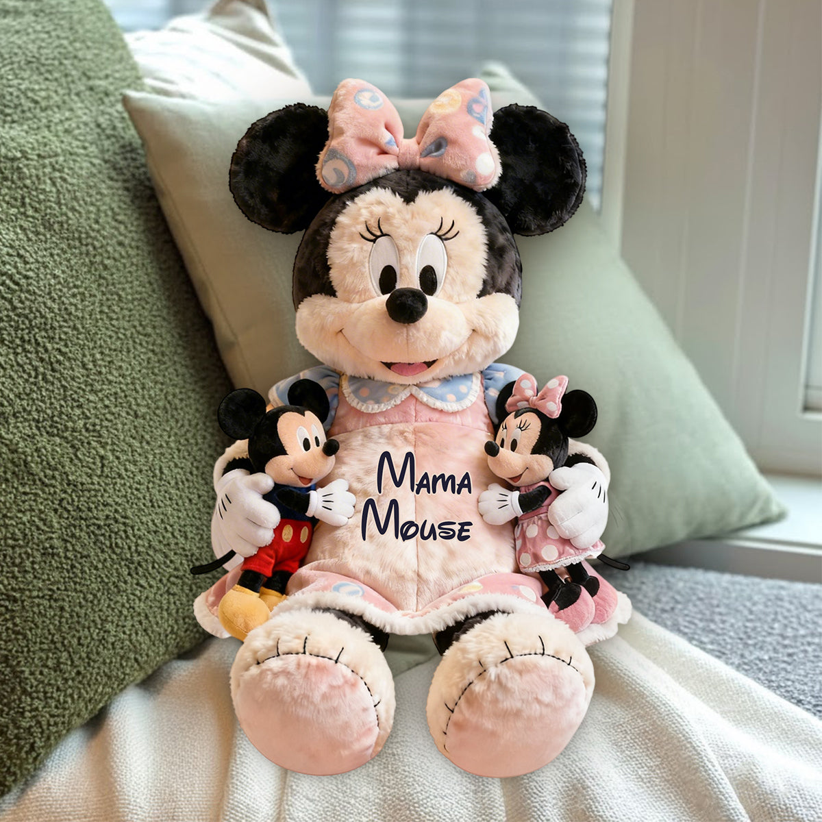 Personalized Premium Faux Fur Mouse Pillow Custom Name Gift Premium Faux Fur Pillow GradoCreations