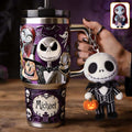 Personalized Nightmare Tumbler with Plush Charm Gift for Halloween Tumbler With Plush Charm GradoCreations