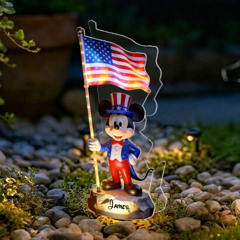 Personalized Solar Acrylic Light with 3D Printing for Independence Day Gift Solar Acrylic Light GradoCreations