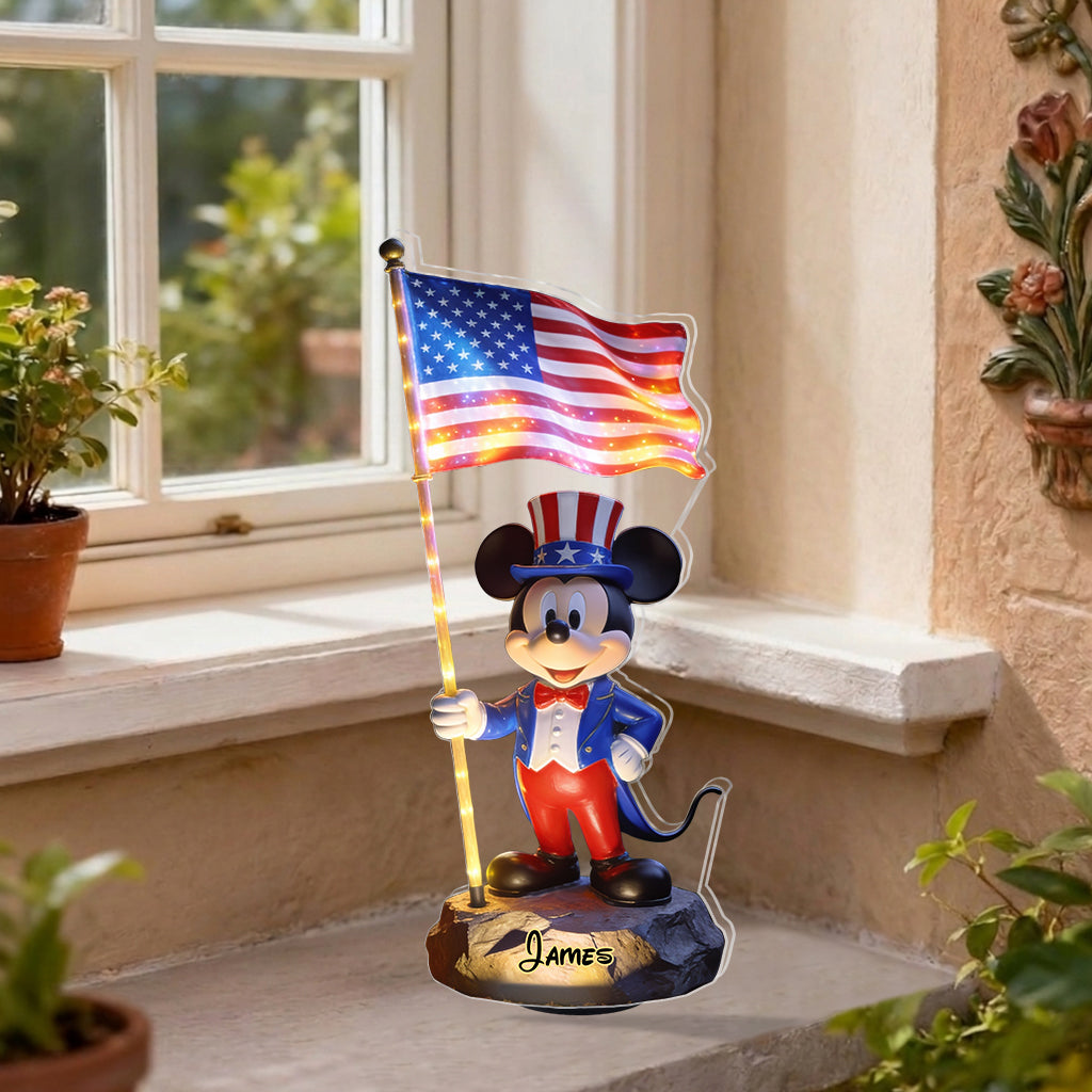 Personalized Solar Acrylic Light with 3D Printing for Independence Day Gift Solar Acrylic Light GradoCreations