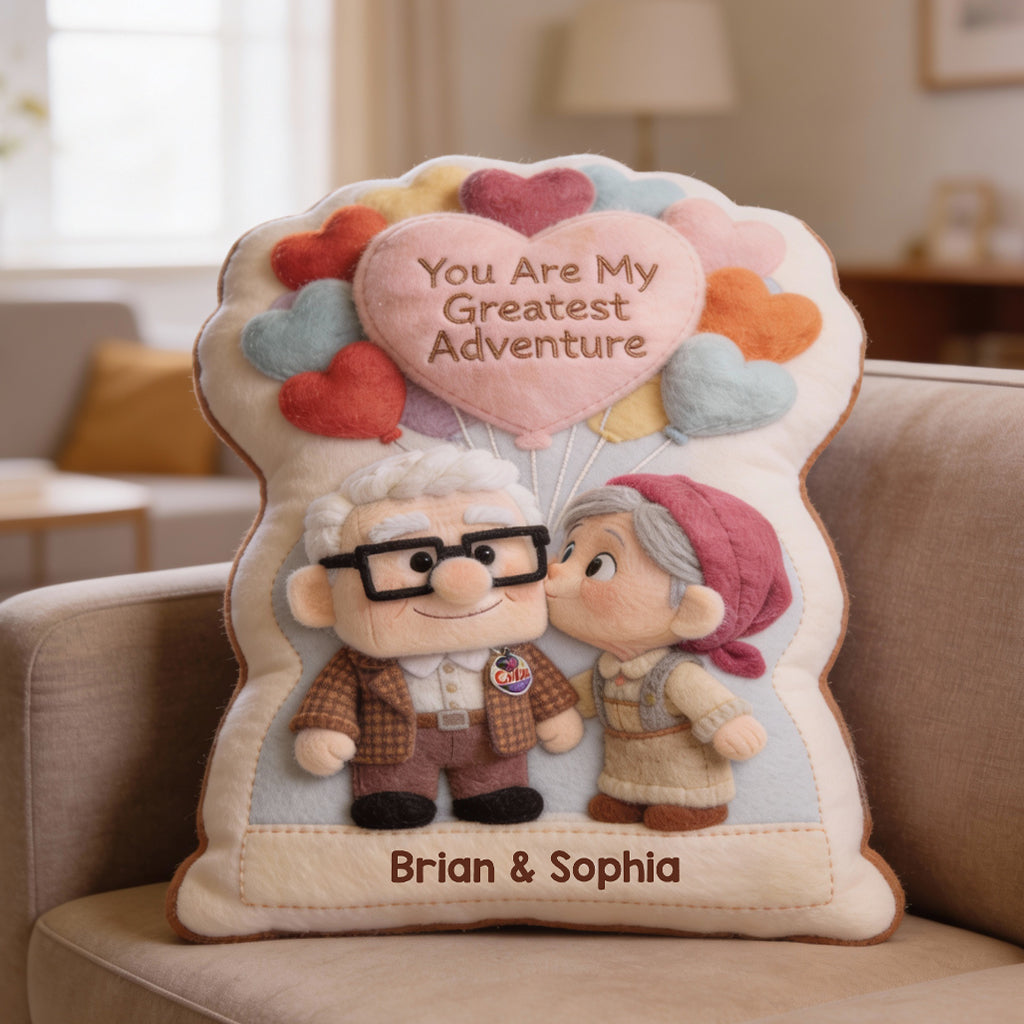 Personalized Faux Fur Shaped Pillow Custom Name Gift for Couple Faux Fur Shaped Pillow GradoCreations