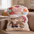 Personalized Faux Fur Shaped Pillow Custom Name Gift for Couple Faux Fur Shaped Pillow GradoCreations
