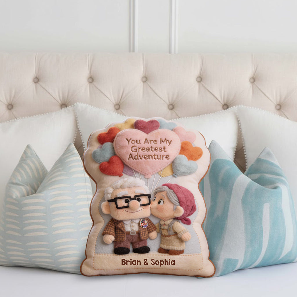 Personalized Faux Fur Shaped Pillow Custom Name Gift for Couple Faux Fur Shaped Pillow GradoCreations