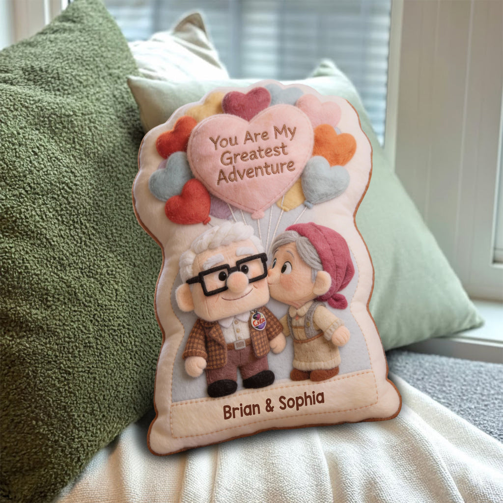 Personalized Faux Fur Shaped Pillow Custom Name Gift for Couple Faux Fur Shaped Pillow GradoCreations